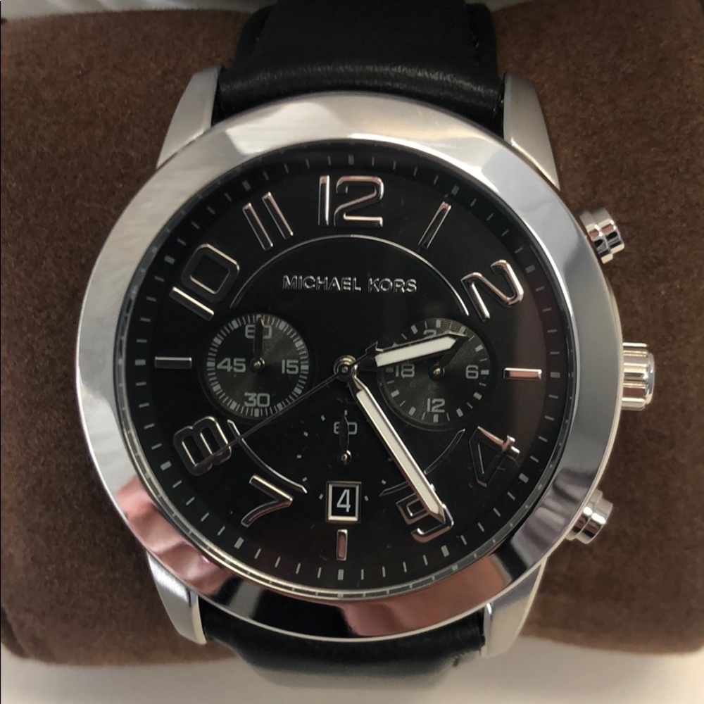 MK8288 MICHAEL KORS black men’s watch NWT $225